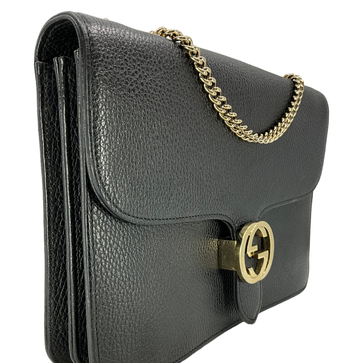 Gucci Medium Dollar Leather Interlocking GG Bag