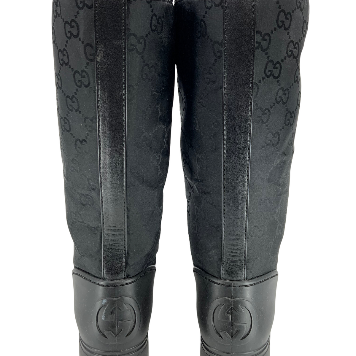 Gucci Prato GG Monogram Rain Boots Size 9