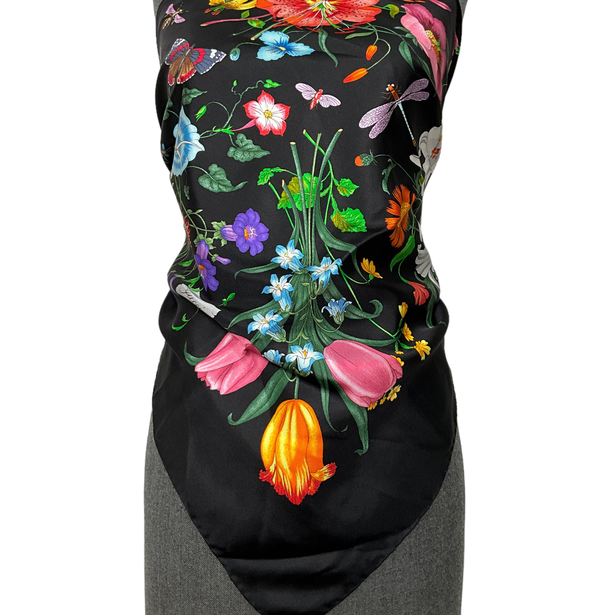Gucci Josephine Floral Print Silk Scarf