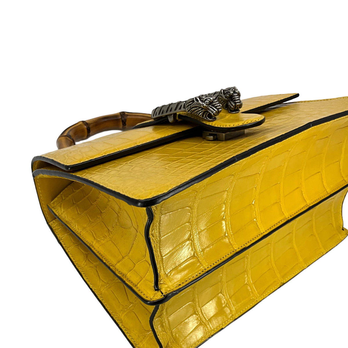 Gucci Dionysus Bamboo Top Handle Crocodile Bag