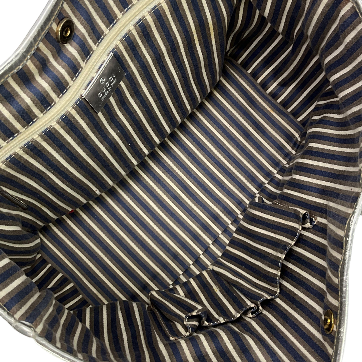 Gucci Metallic GG Monogram Canvas Britt Tote Bag