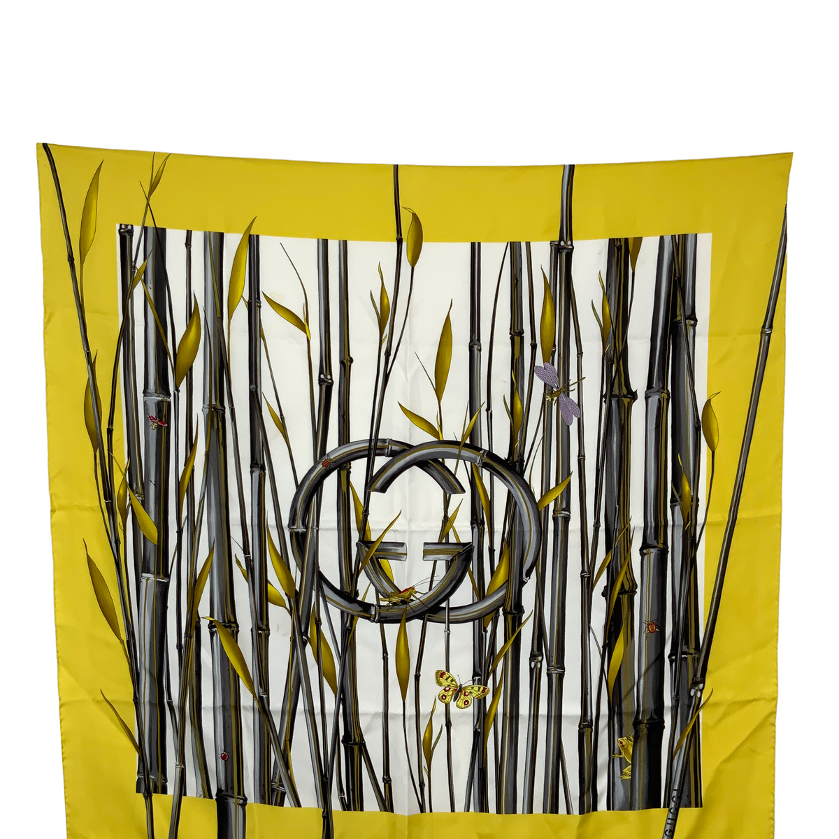Gucci Bamboo GG Logo Silk Scarf