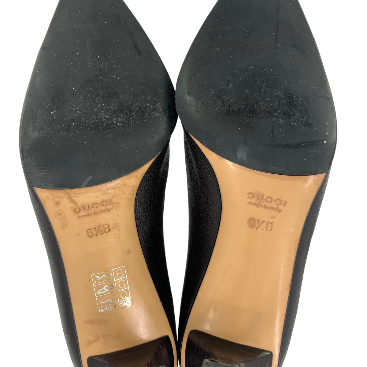 GUCCI Leather Pointed-Toe Boots Size 6.5