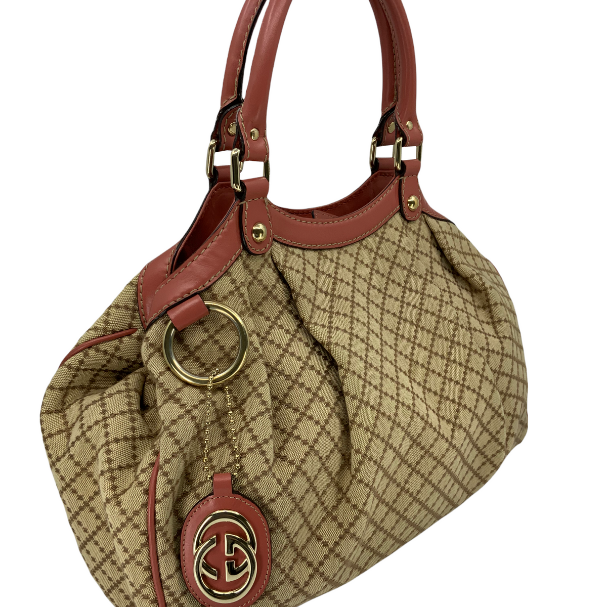 GUCCI Diamante Canvas Medium Sukey Tote
