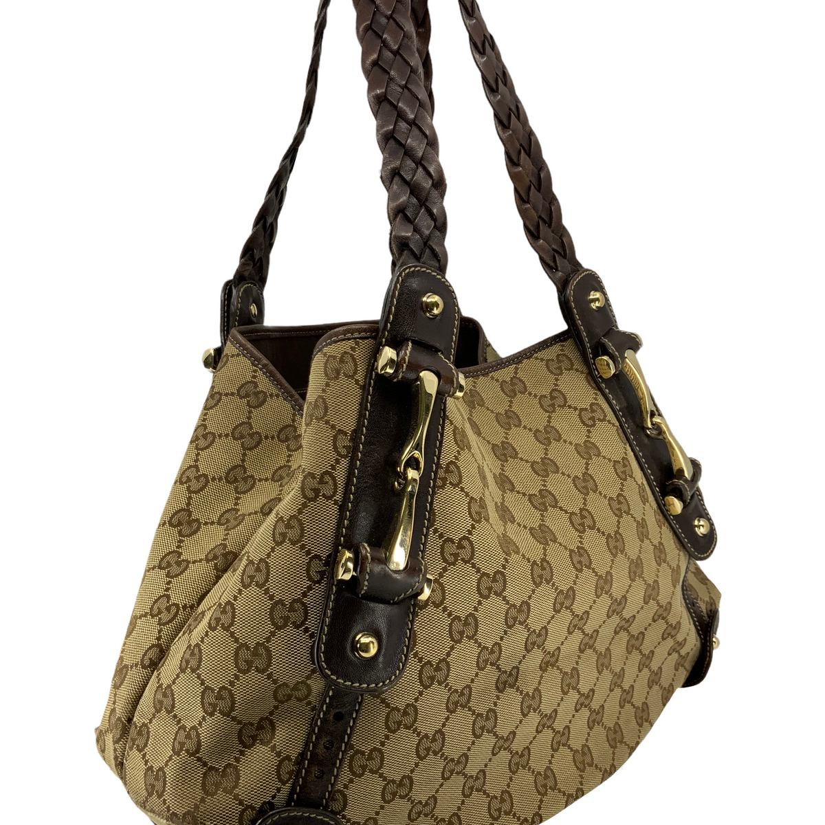 GUCCI Monogram Canvas Pelham Hobo
