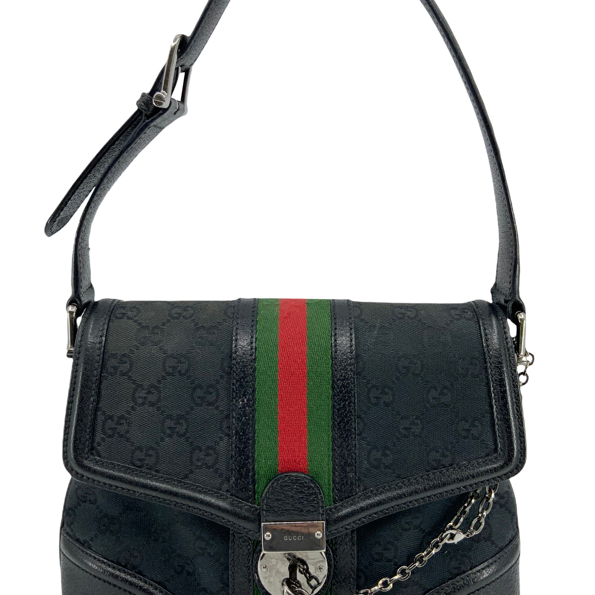 Gucci GG Canvas Small Treasure Flap Shoulder Bag