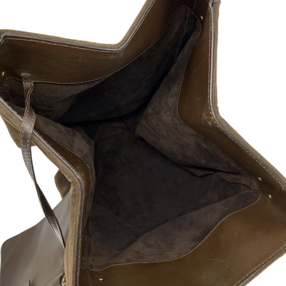 GUCCI Vintage Suede Large Hobo Bag