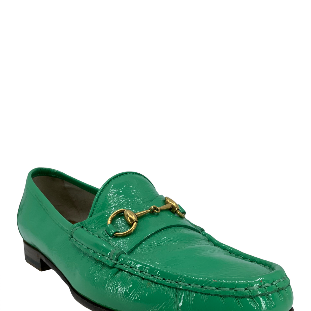 Gucci Classic Patent Leather Horsebit Loafers Size 8