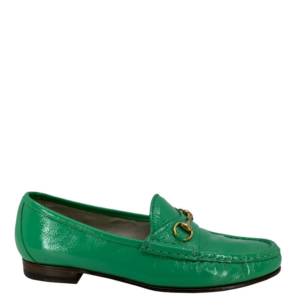 Gucci Classic Patent Leather Horsebit Loafers Size 8