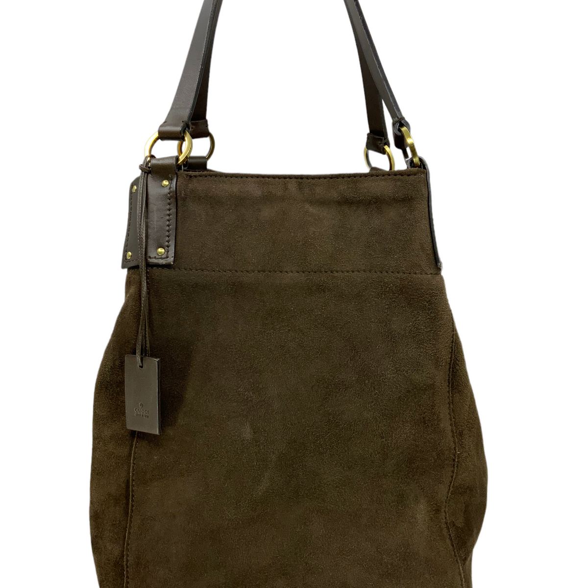 GUCCI Vintage Suede Large Hobo Bag