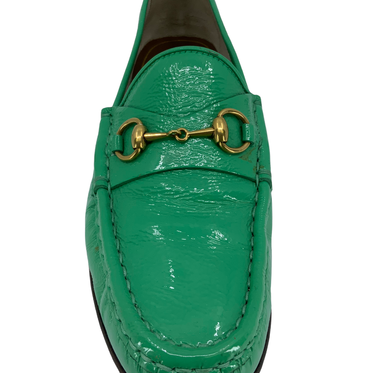 Gucci Classic Patent Leather Horsebit Loafers Size 8