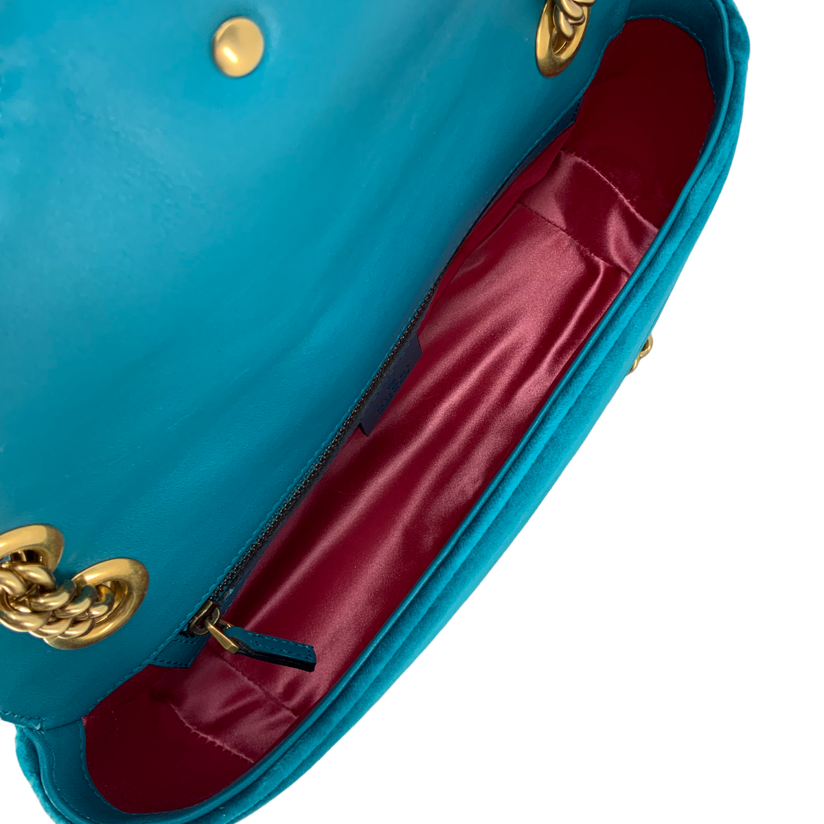 Gucci GG Marmont Matelasse Velvet Small Shoulder Bag