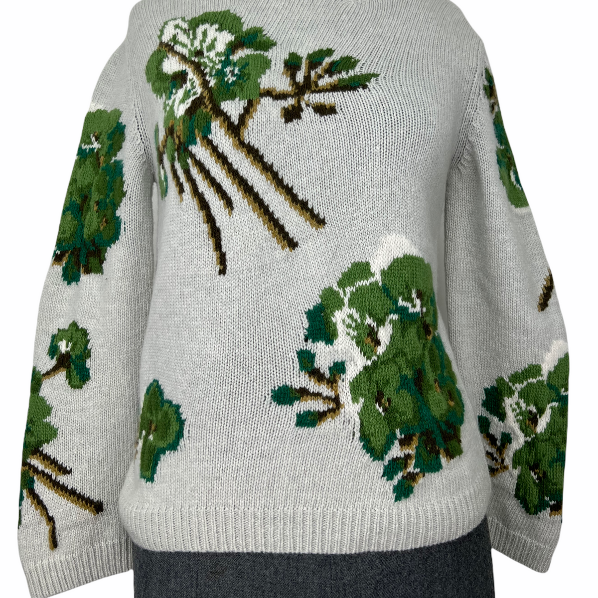Gucci Hand Stitched Floral Wool Sweater Size S NEW