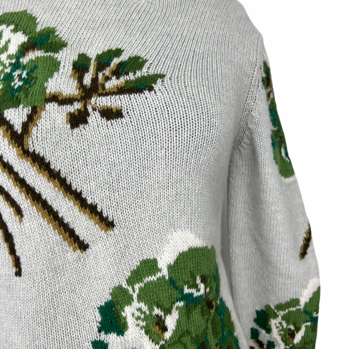 Gucci Hand Stitched Floral Wool Sweater Size S NEW