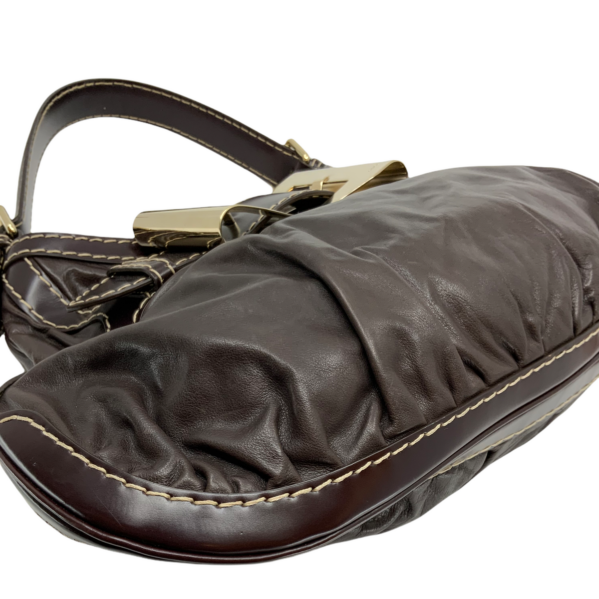 GUCCI Dialux Queen Leather Hobo Bag