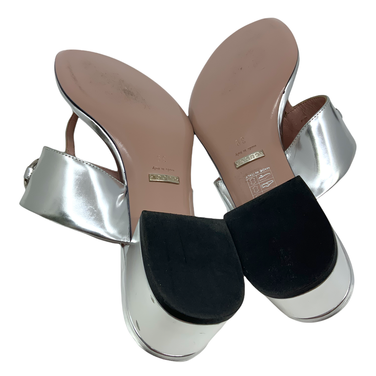 Gucci Patent Leather Horsebit Thong Sandals Size 9