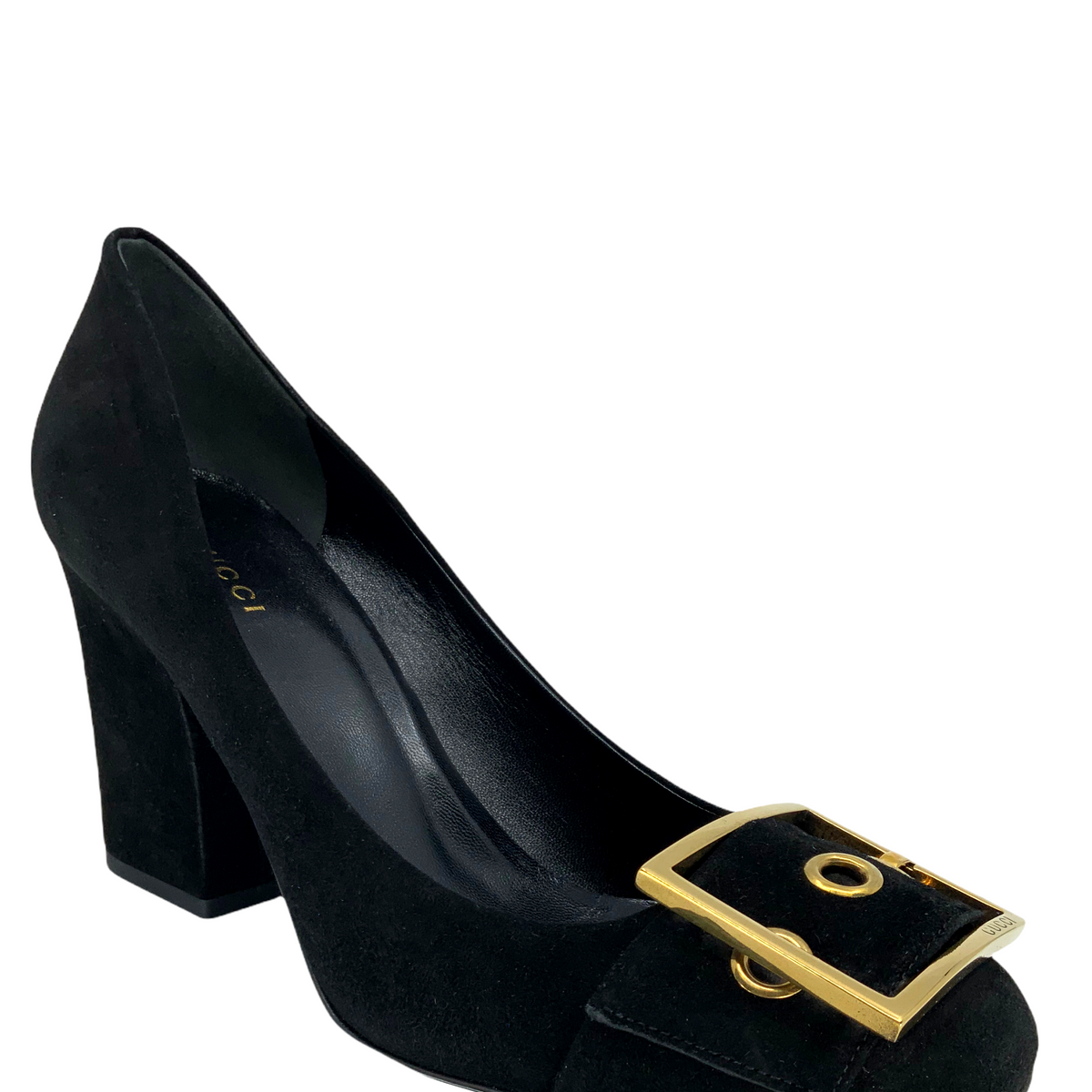 Gucci Suede Kesha Buckle Pumps Size 9