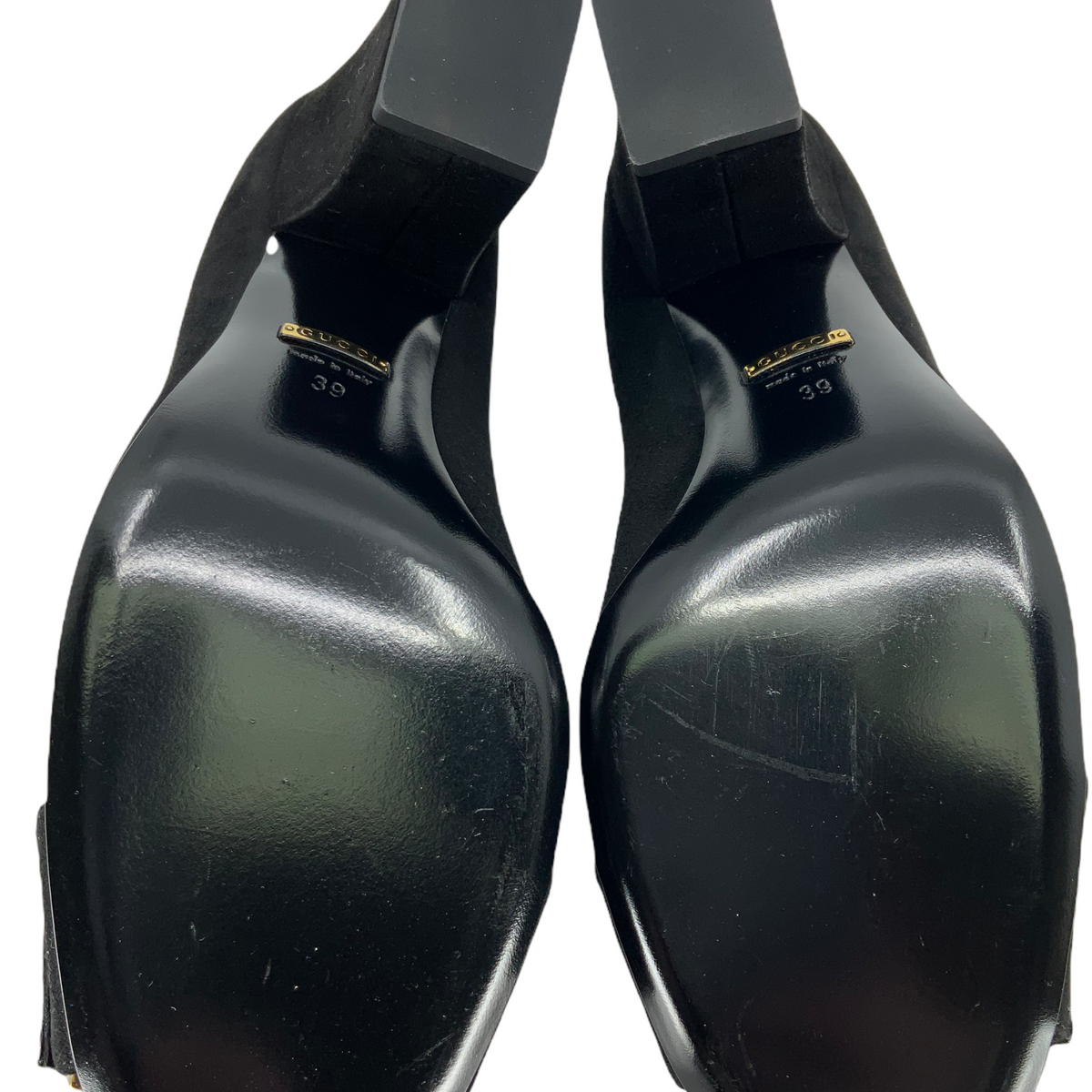 Gucci Suede Kesha Buckle Pumps Size 9