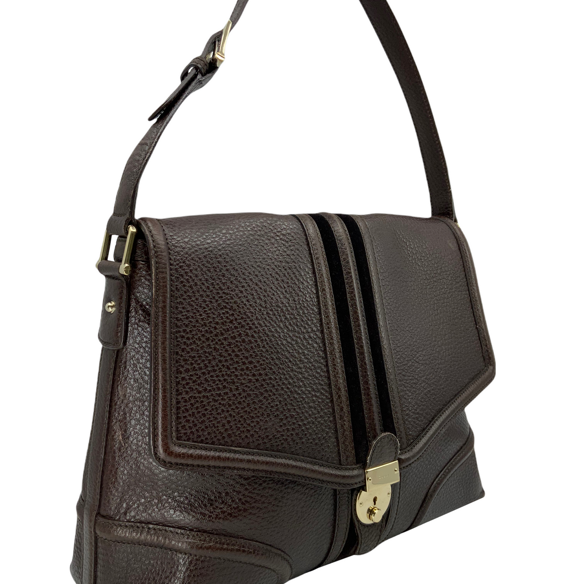 Gucci Leather Treasure Flap Shoulder Bag