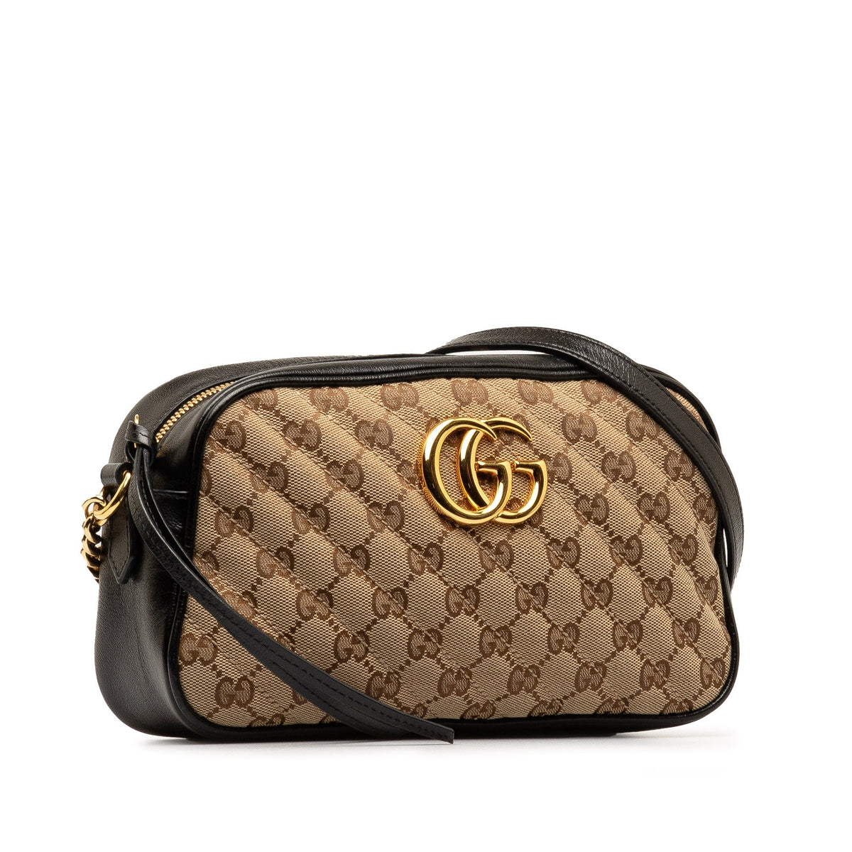 GUCCI Small GG Canvas Marmont Matelasse Camera Bag
