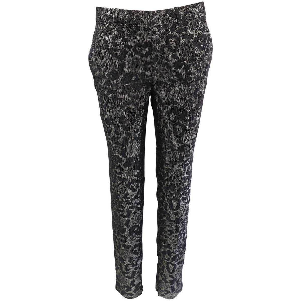 Gucci Metallic Leopard Silk Trousers