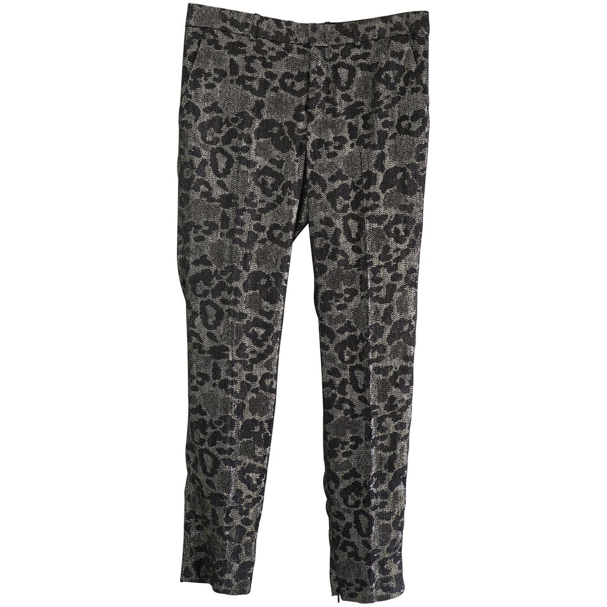 Gucci Metallic Leopard Silk Trousers