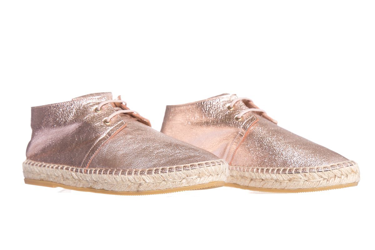 Robert Clergerie Metallic Leather Espadrille SZ 37