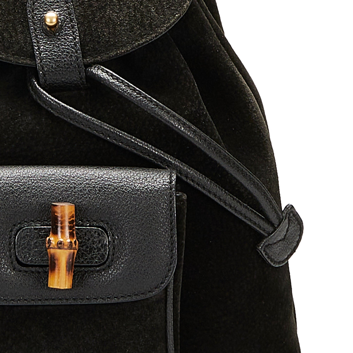 Gucci Bamboo Suede Backpack