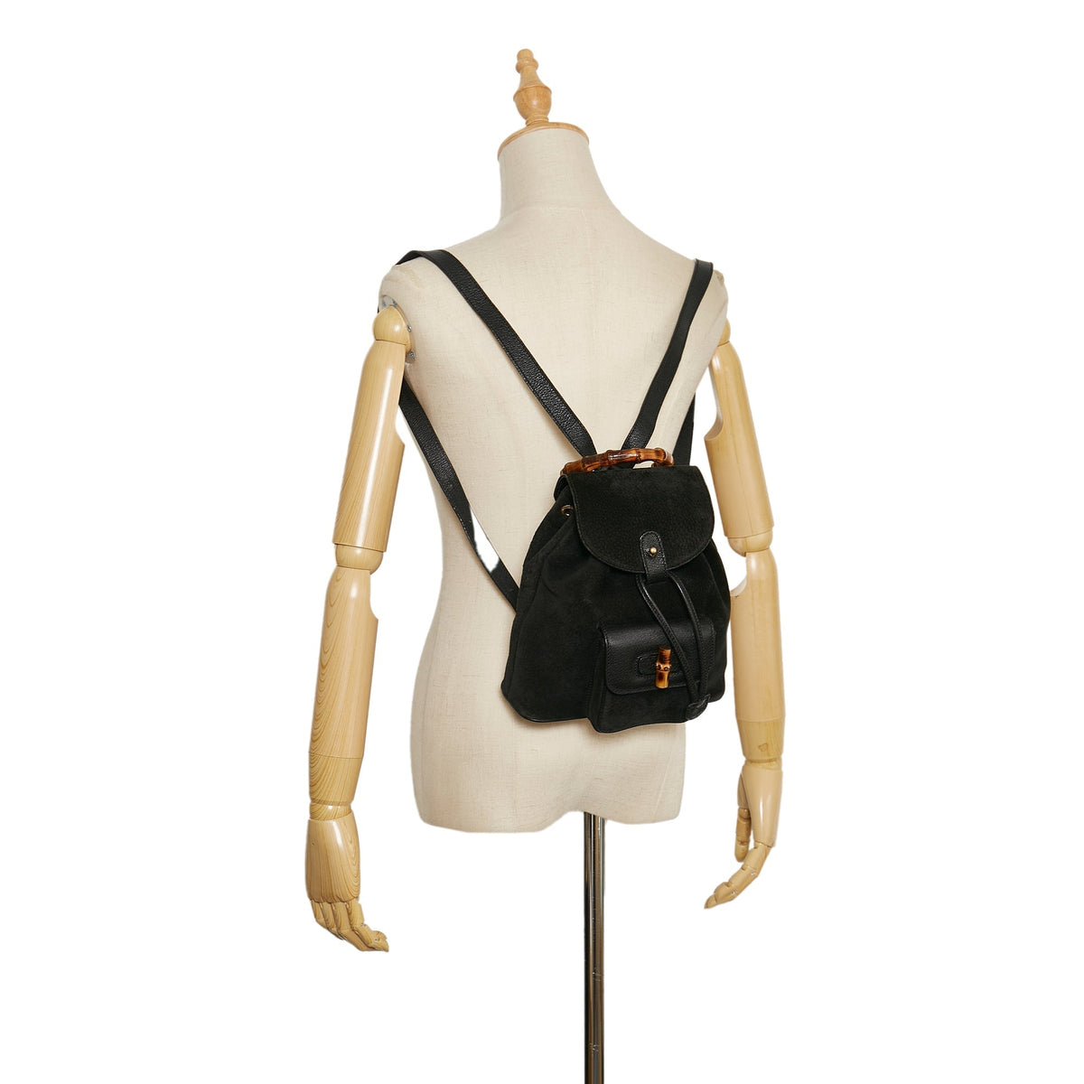 Gucci Bamboo Suede Backpack