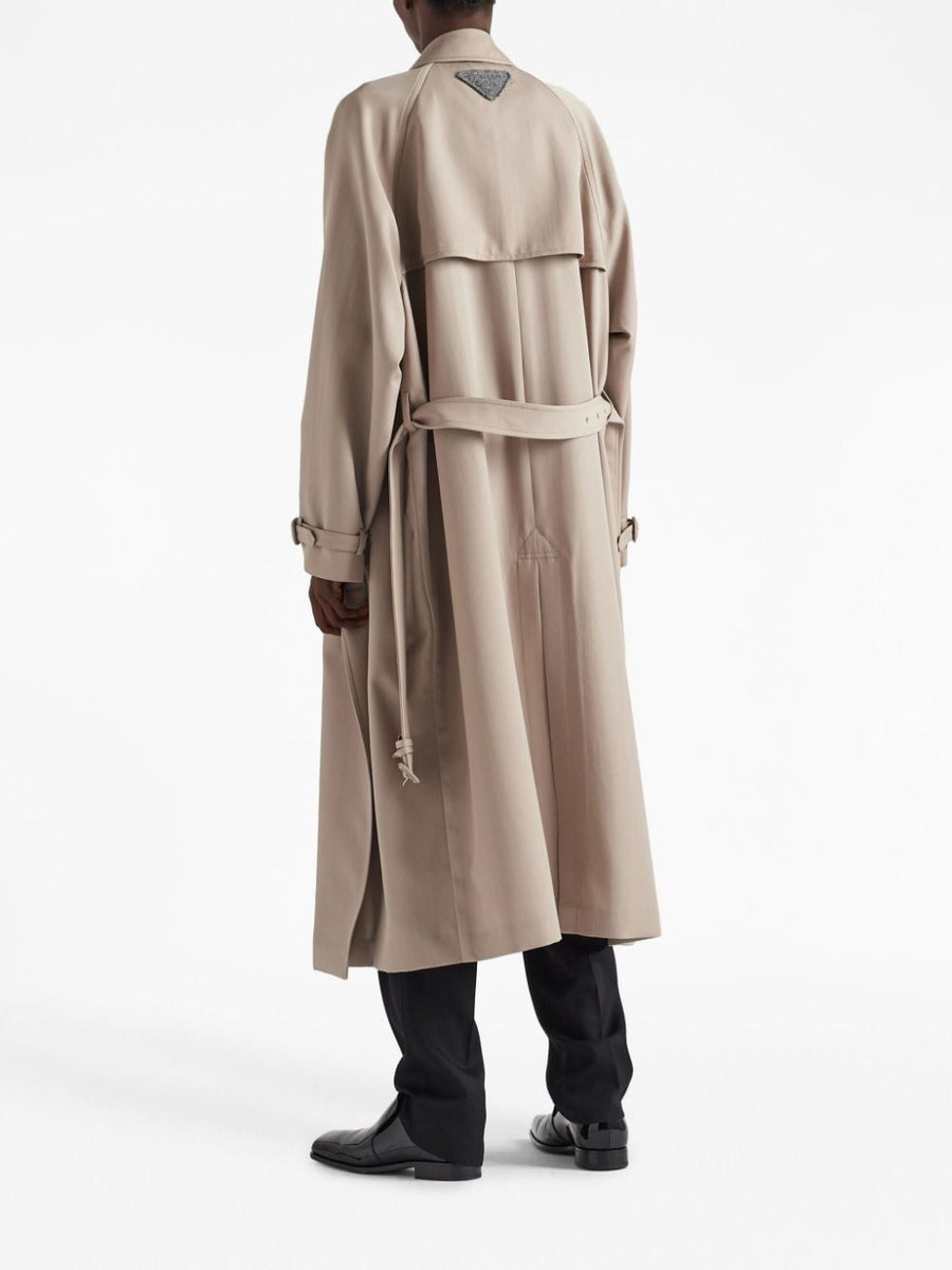 PRADA Men's Gabardine Trench Jacket for SS24