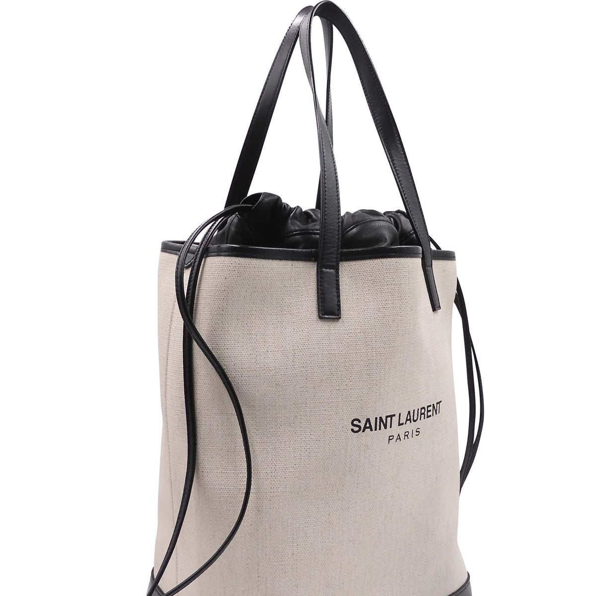 Teddy Raffia Shopping Tote Beige Black
