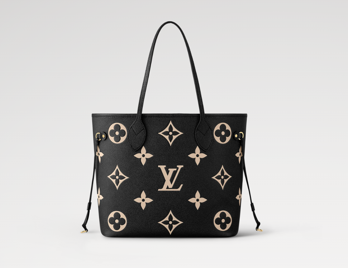 Ava’s Mode Neverfull MM Tote Black/Beige