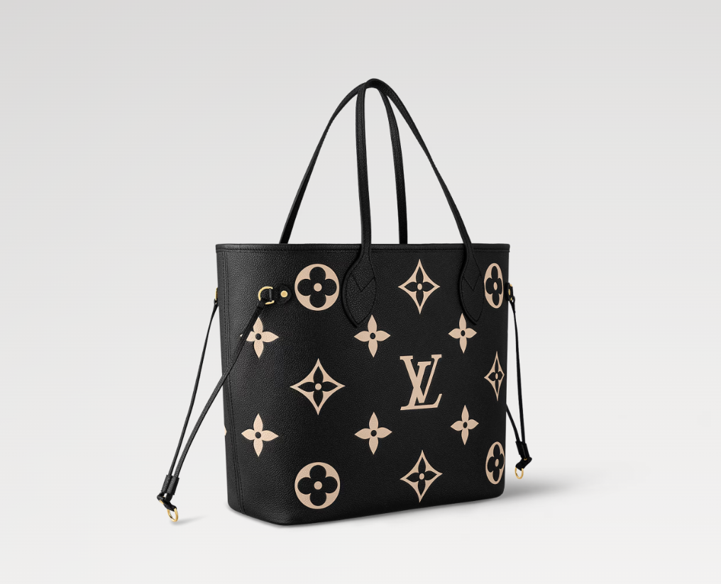 Ava’s Mode Neverfull MM Tote Black/Beige