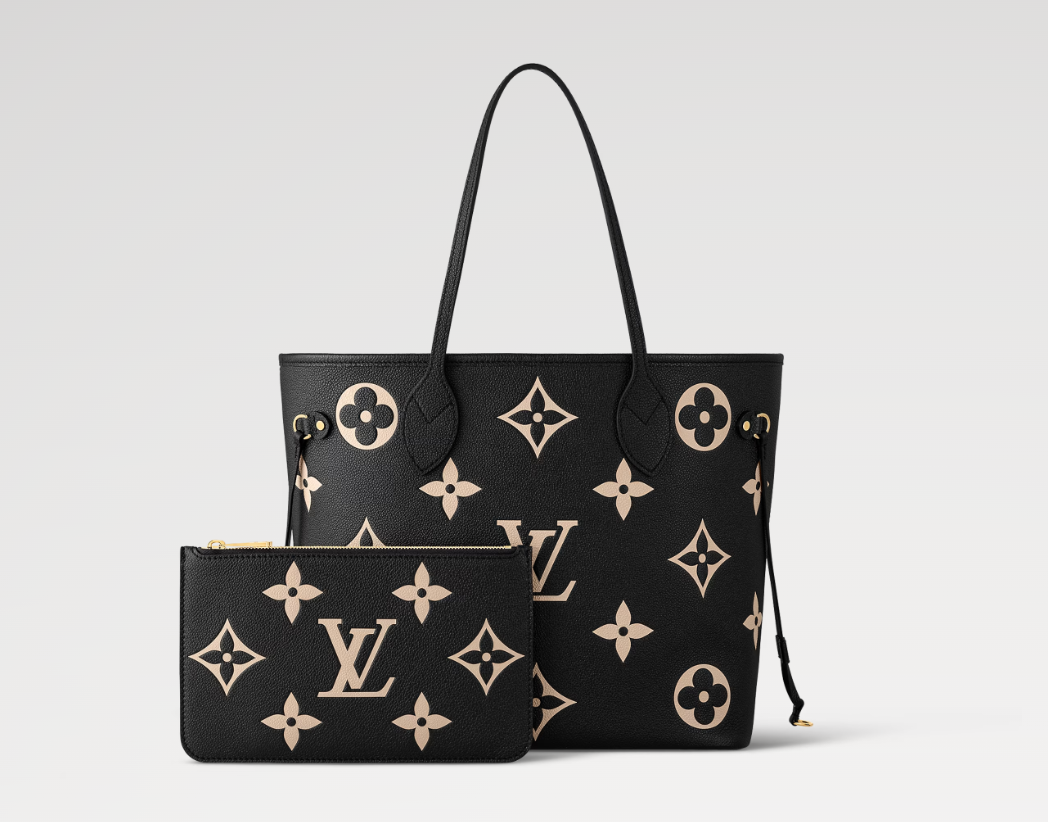 Ava’s Mode Neverfull MM Tote Black/Beige