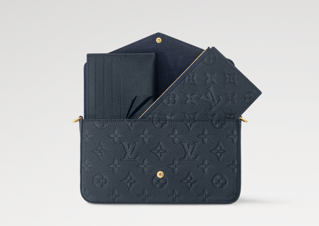 Ava’s Mode Pochette Félicie Monogram Empreinte  Navy