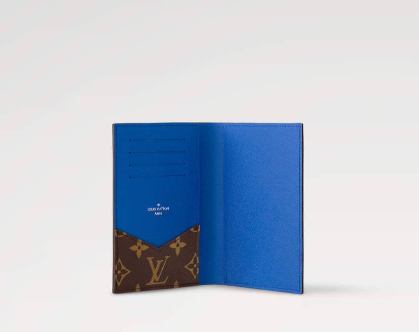 Ava’s Mode PASSPORT COVER Monogram Macassar Blue