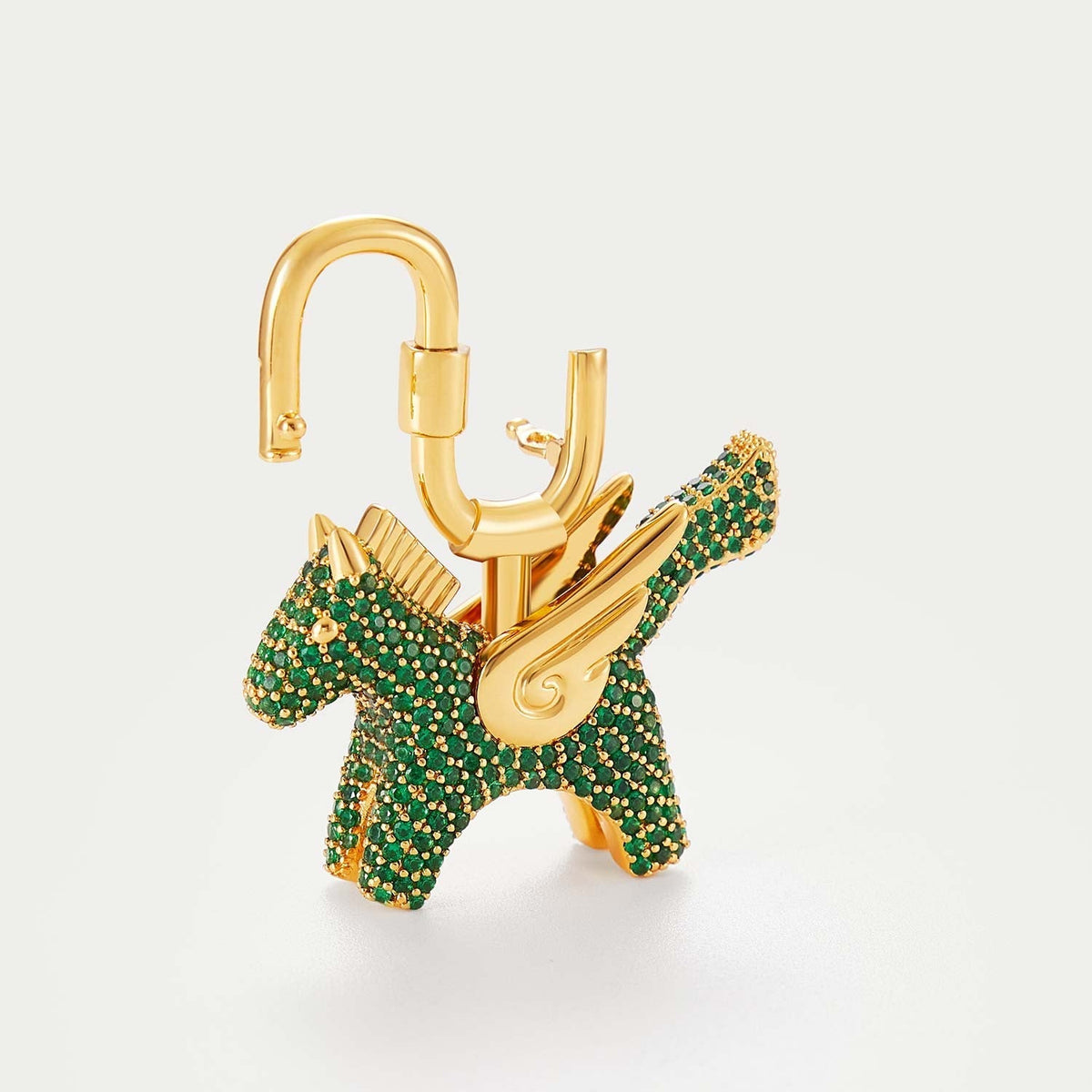 Sparkle Gold Green Zircon—Rodeo Pegase Bag Charm
