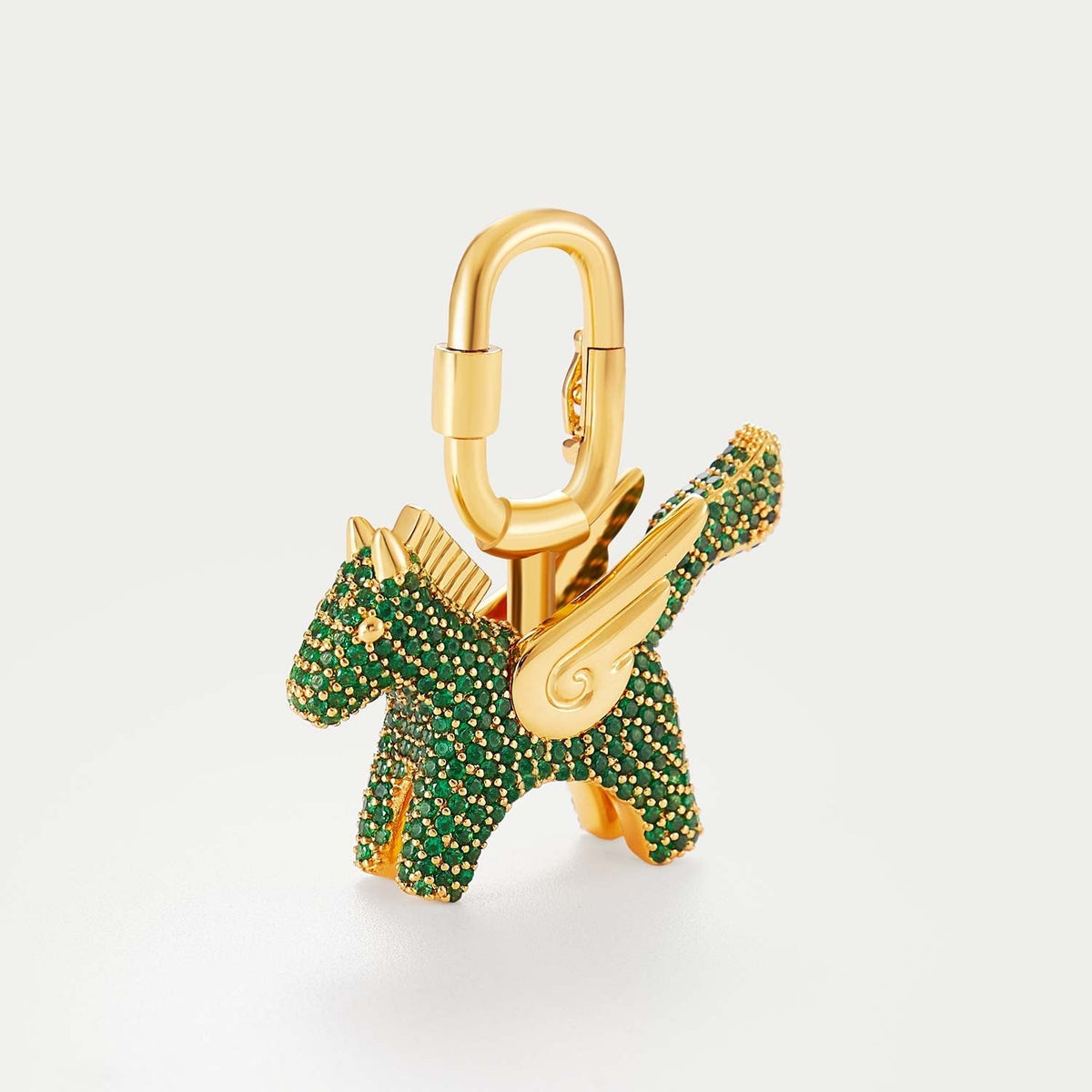 Sparkle Gold Green Zircon—Rodeo Pegase Bag Charm