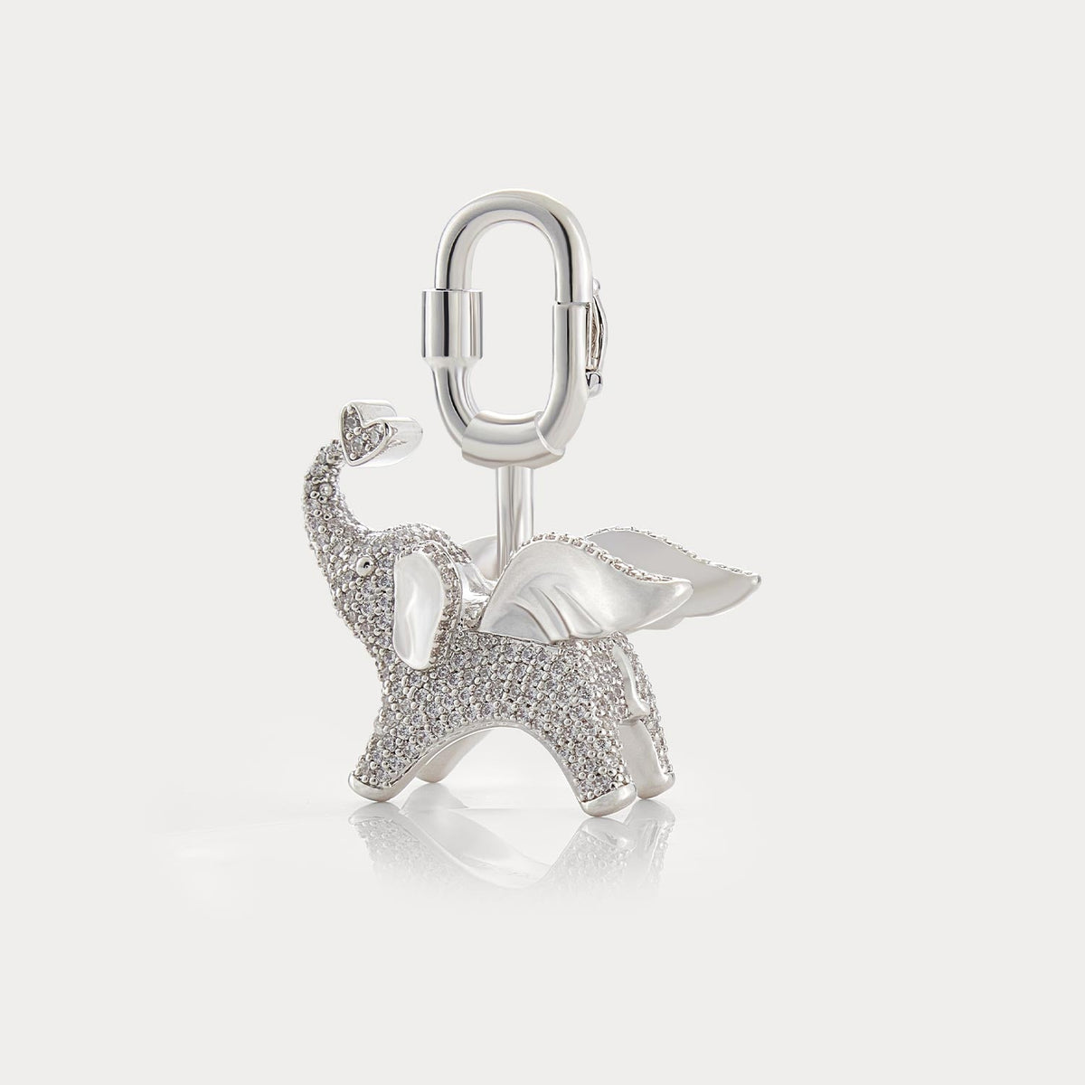 Sparkle Silver—Soar Elephant Bag Charm