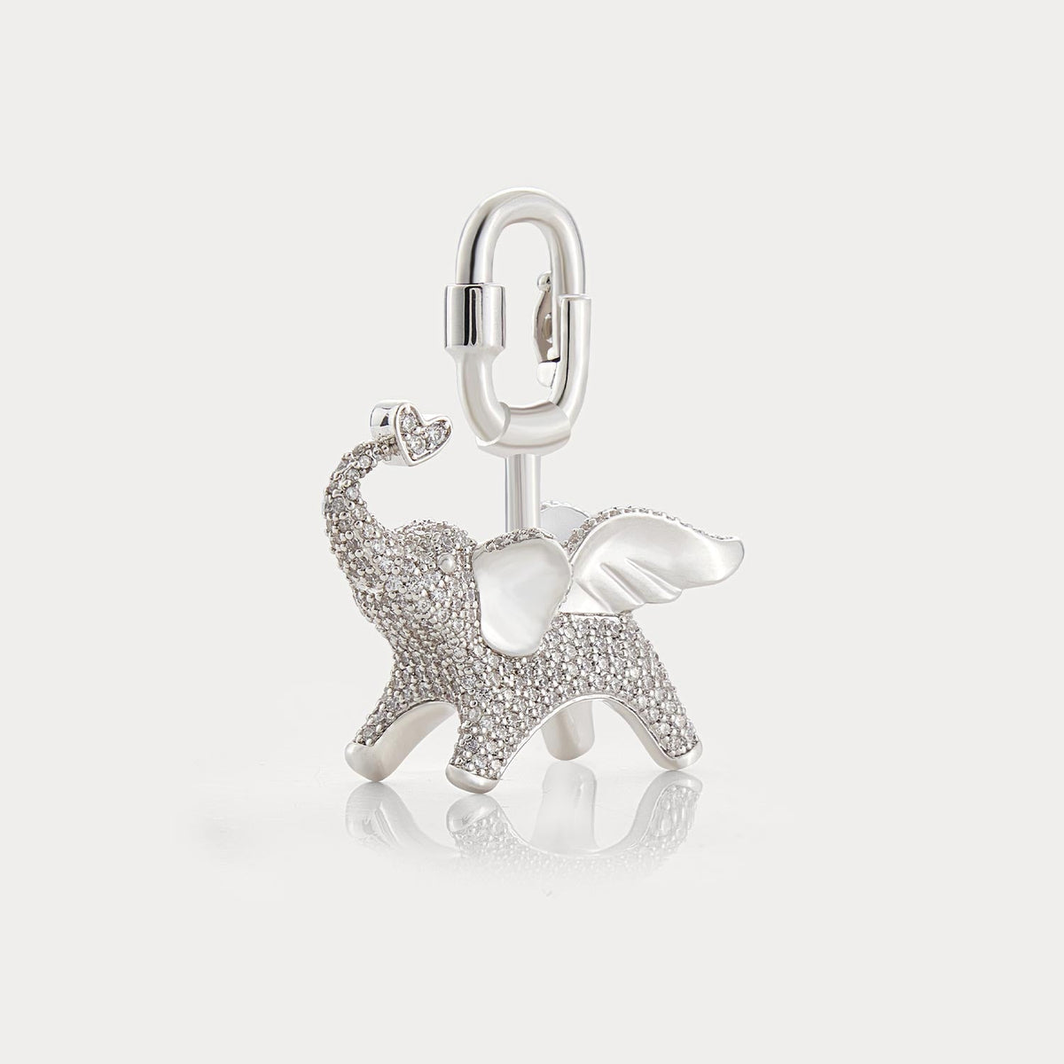Sparkle Silver—Soar Elephant Bag Charm