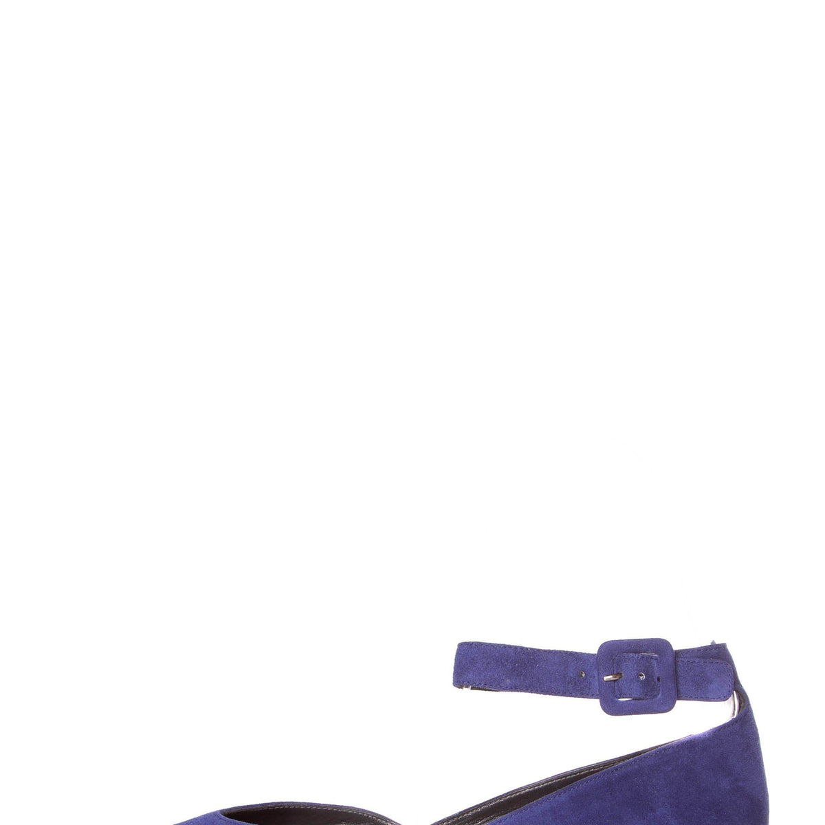 Stuart Weitzman Navy Suede Round-Toe Flats SZ 8.5 Sale