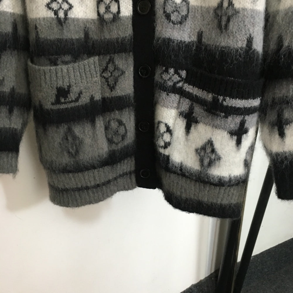 LV MONOGRAM MOHAIR CARDIGAN MULTICOLOR