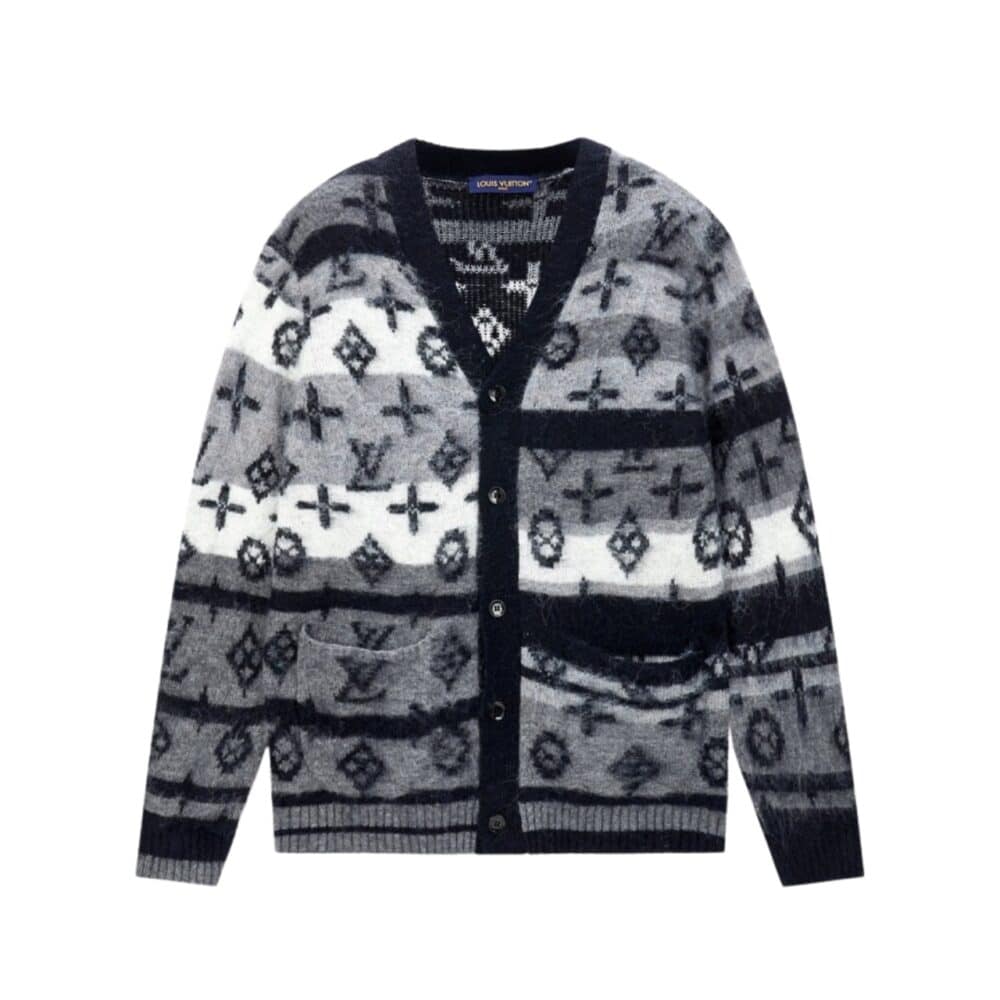 LV MONOGRAM MOHAIR CARDIGAN MULTICOLOR