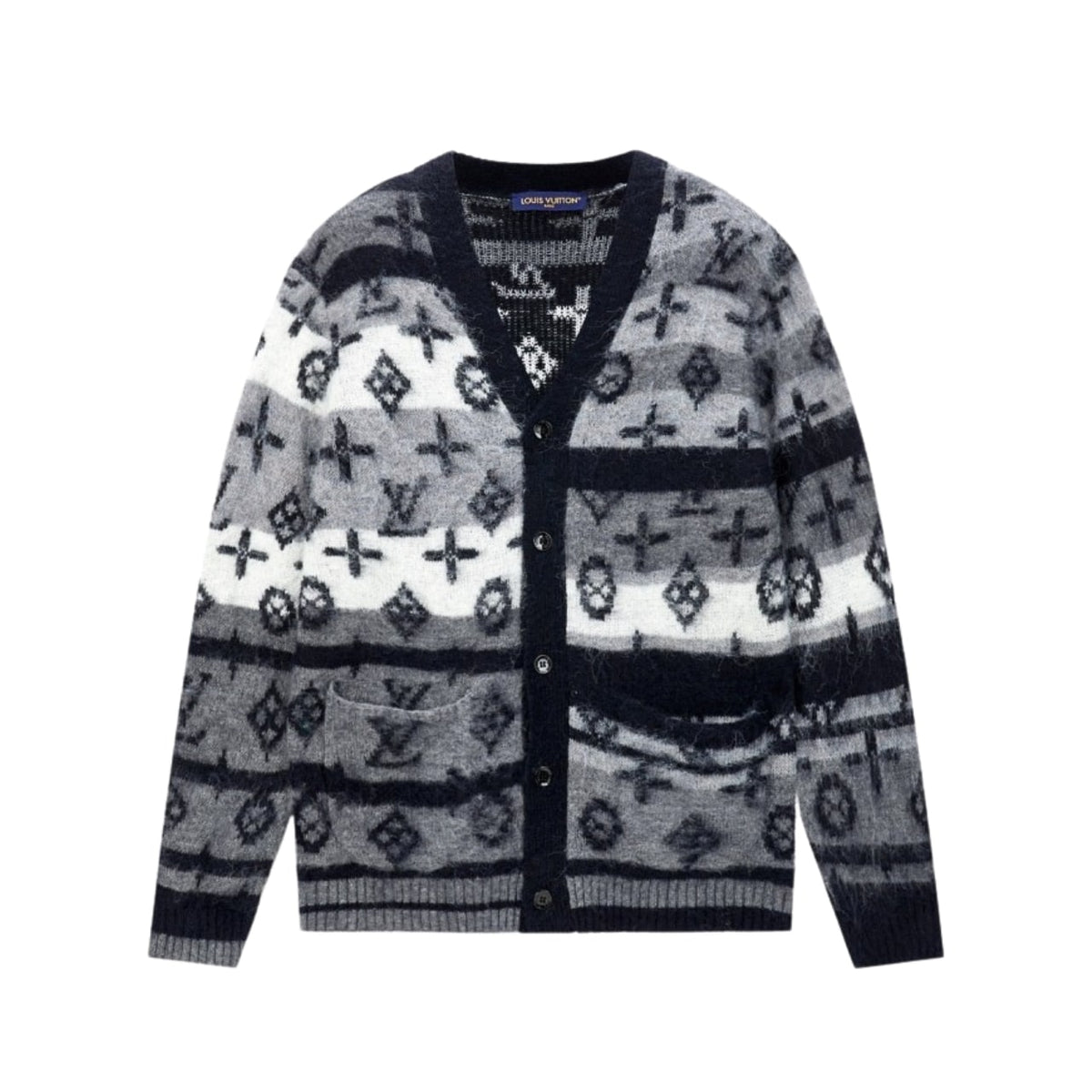 LV MONOGRAM MOHAIR CARDIGAN MULTICOLOR