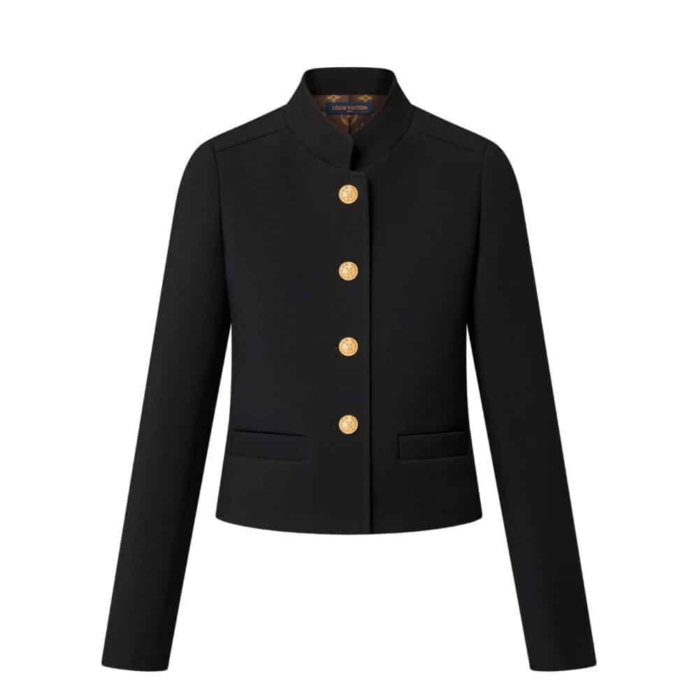 LV LV BUTTON OFFICER JACKET BLACK 1AGOKI
