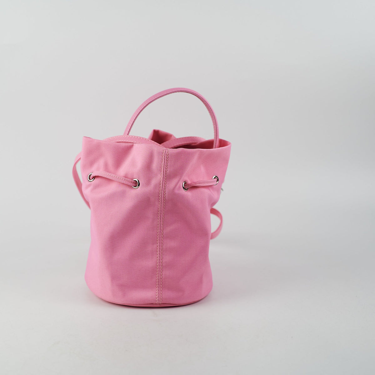balenciaga Nylon Wheel XS Bucket Bag Pink