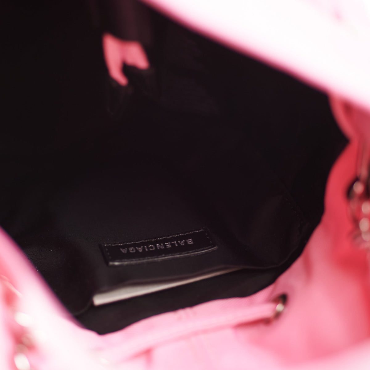 balenciaga Nylon Wheel XS Bucket Bag Pink