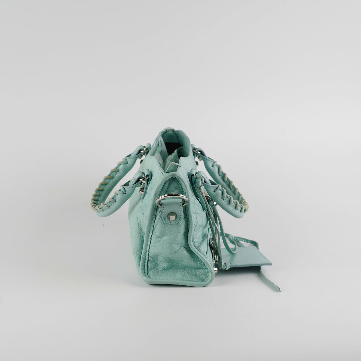 balenciaga Classic Mini City Blue Tote Bag
