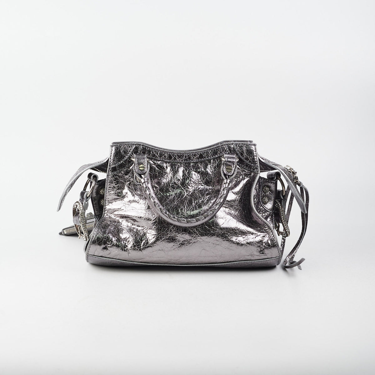 balenciaga Neo Cagole XS Bag Silver