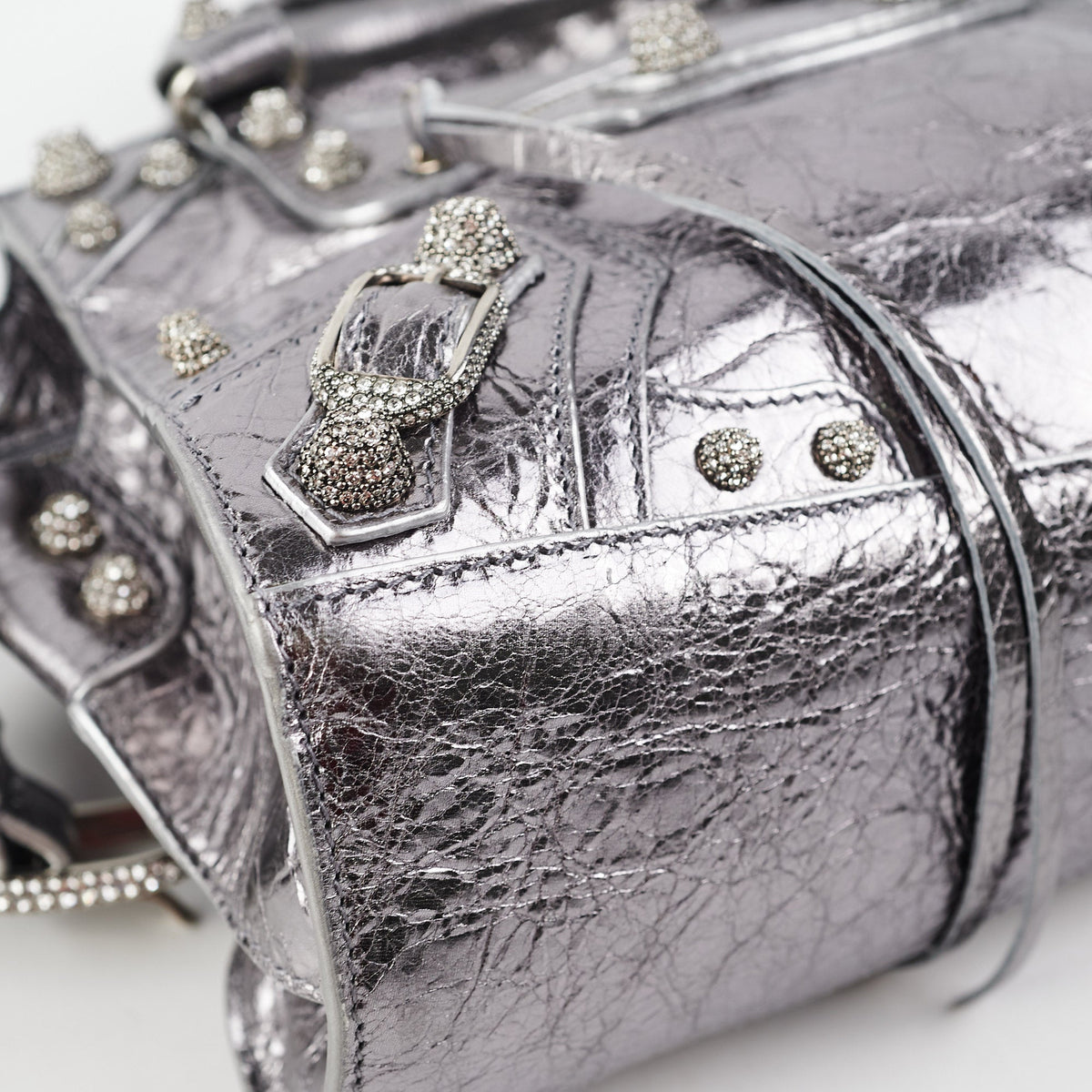 balenciaga Neo Cagole XS Bag Silver